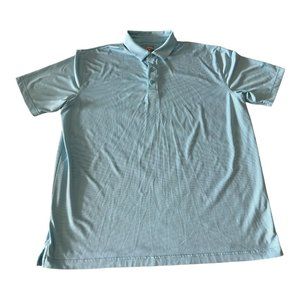 Callaway Polo Shirt Mens Extra Large Teal Striped Opti Dri Short Sleeve Golf XL